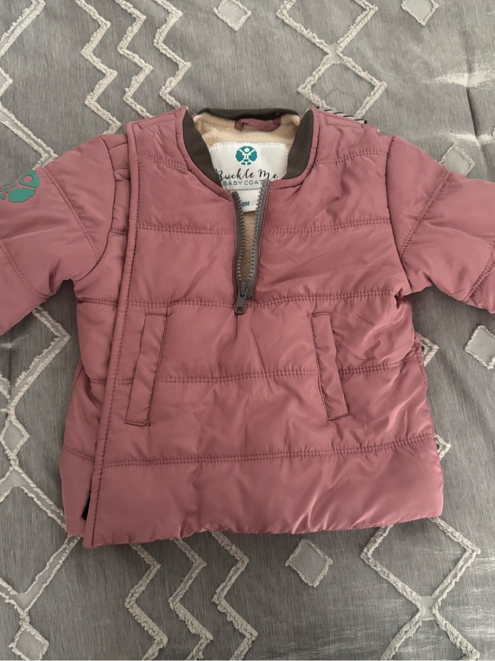 Buckle Kids Dusty Rose Puffer Pullover Jacket